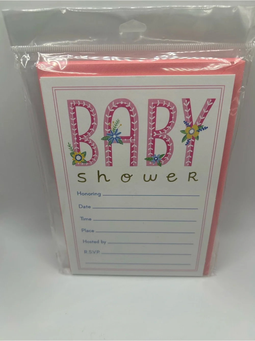 Pink Baby Shower Invitations - 2 packs of 10; 20 total 🍼 - Picture 3 of 3